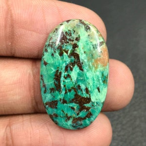 Ozean Grüner Chrysokoll...Ozean Grüner Chrysokoll...Ozean Grüner Chrysokoll...28x18x4mm...18Cts...#J303