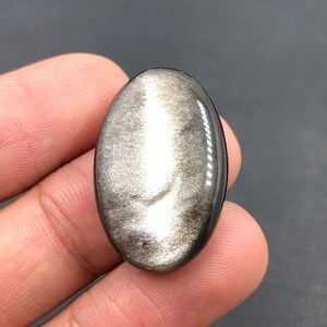 Silver Sheen Obsidian Cabochon... Oval Cabochon...28x18x7 mm...23 Cts...A#N5593