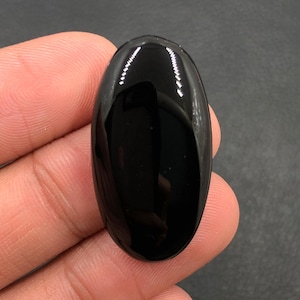 Black Onyx Cabochon... Oval Cabochon...33x18x6 mm...29 Cts...A#N5781