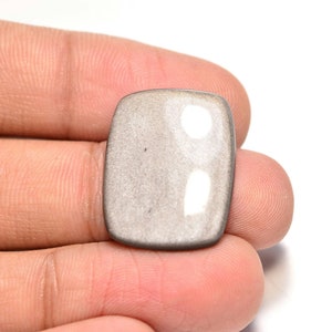 Cabochão de Obsidiana Prata... Cabochão de Almofada...23x18x4mm...13Cts..#i2993