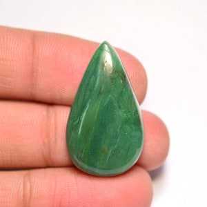 Gary Green Larsonite Cabochon...Pear Cabochon...32x18x5 mm...21 Cts...A#L4845