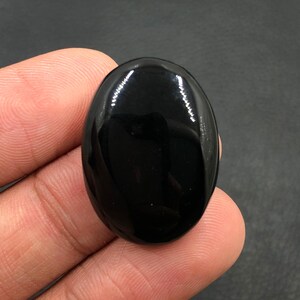 Black Onyx Cabochon... Oval Cabochon...27x20x7 mm...29 Cts...A#N5787