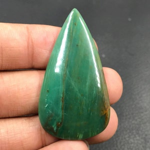 Gary Green Jasper Larsonite Cabochon... Pear Cabochon...47x25x6 mm...49 Cts...A#J3843