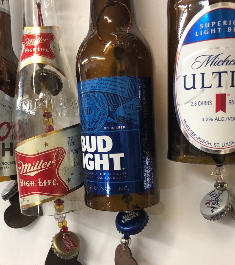 Beer Bottle Wind Chimes outdoor Decor Yard Decor Bar Etsy