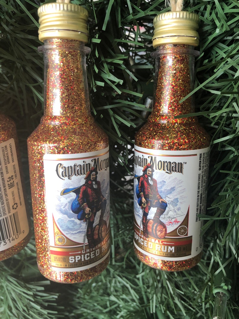 Captain Spiced Rum Mini Bottle Ornament Etsy