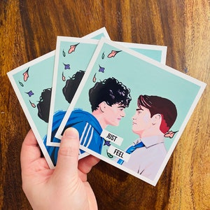 Tarjeta Heartstopper 'simplemente siente'