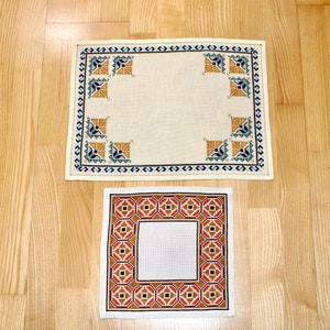 2 Swedish vintage lovely embroidered tablecloths - Made in Sweden 1970.