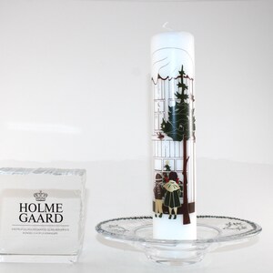 Holmegaard - Lovely vintage glass candleholder with a calendar light - Designed in Denmark.