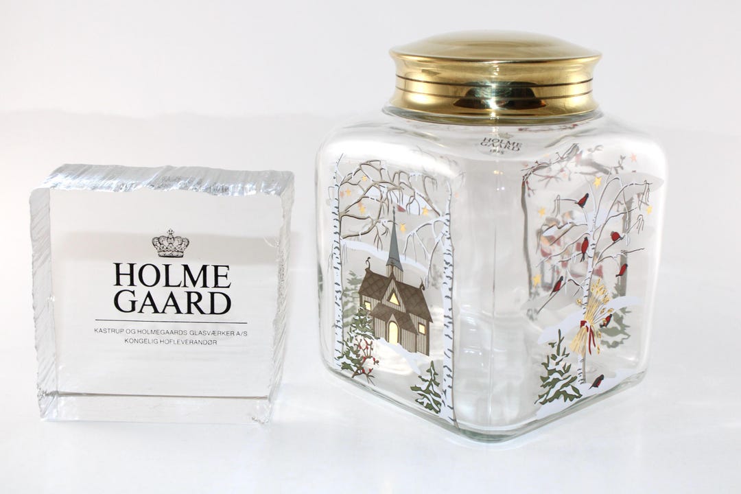 Curated visual reference: Gallery Detail: Holmegaard Lovely Cookie Glass Jar With A Scandinavian Motive In