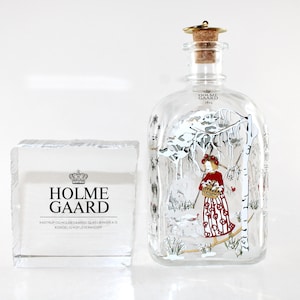 Holmegaard - VERY RARE YEAR - Lovely glass Christmas bottle - Designed in Denmark.