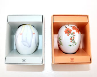 Royal Copenhagen - 2 Adorable Easter porcelain ornaments - Made in Denmark.