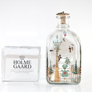 Vintage Holmegaard Christmas Schnapps Bottle - Danish 1988 Advent Calendar