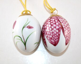 Royal Copenhagen - 2 Adorable Easter porcelain ornaments - Made in Denmark.