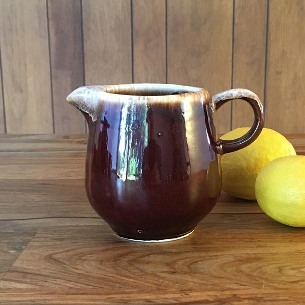 Vintage McCoy Pottery Brown Drip Glaze Creamer