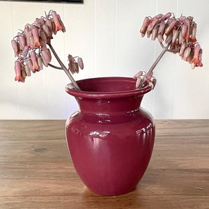 Vintage Royal Haeger Small Burgundy Urn Vase
