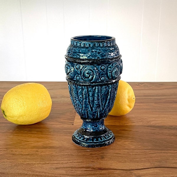 Vintage Bitossi Copy Small Rimini Blue Vase - Made in Japan