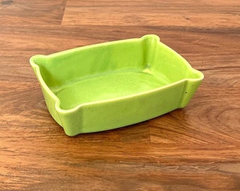 Vintage Johannes Brahm Ceramic Chartreuse Green Trinket Box