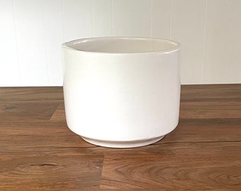 Vintage Gainey Ceramics White C-6 Cylinder Planter