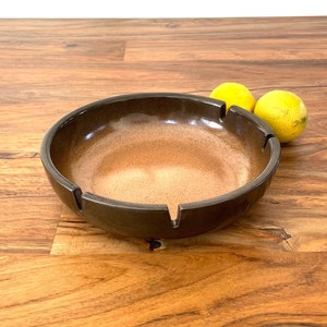 Vintage Heath Ceramics Jumbo Ashtray in Brownstone