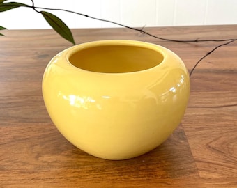 Vintage Bauer Pottery Small Yellow Rose Bowl Vase Planter