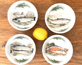 Vintage Portmeirion Compleat Angler Fern 5 3/8" Bowls - Set of 4