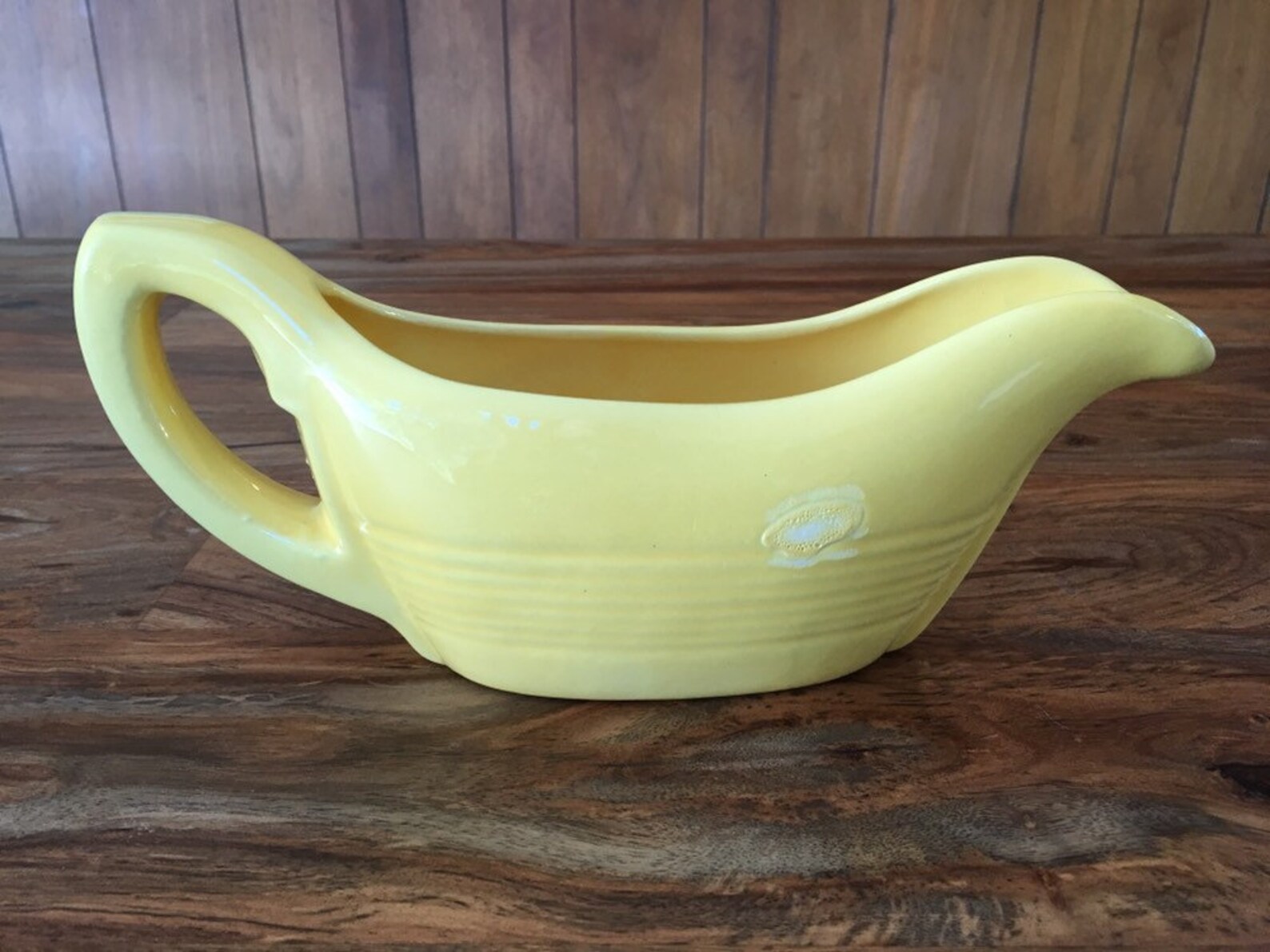 Vintage Bauer Pottery Monterey Large Gravy Boat in Yellow Etsy