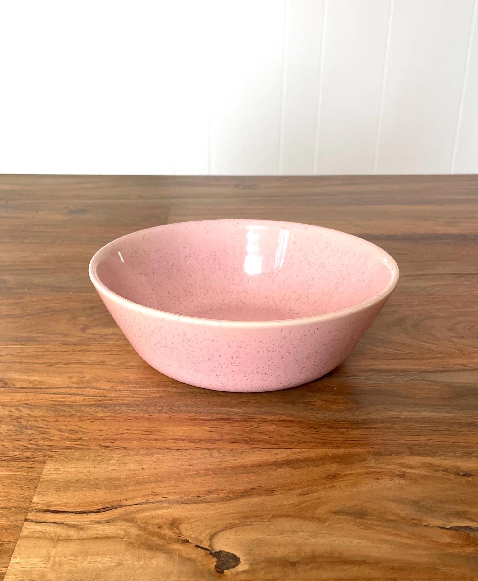 食器 BAUER POTTERY Pasta Bowl Pink Vintage Bauer Pottery Monterey Moderne Pink Speckled 7