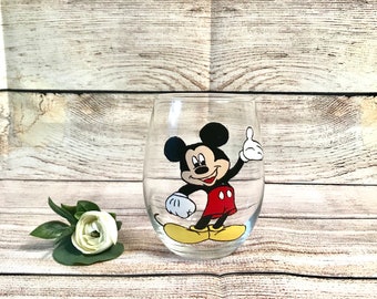 Mickey Mouse Stemless Wine Glass