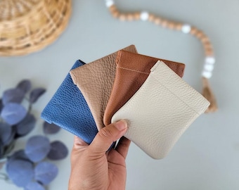Monedero de cuero genuino / Mini bolso / Billetera de cuero dorado metalizado / Bolso pequeño de cuero / Monedero / Monedero de cuero personalizado