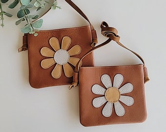 NEW Brown Flower Purse | toddler purse| Little girl gift |Handmade Purse | Baby purse | Christmas gift | Girl Boho flower purse | Boho bag