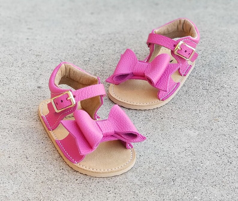 Bow Sandal in Platinum Baby Sandals Moccs Sandals - Etsy