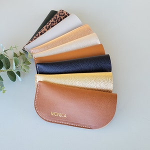 Genuine Leather case | Leather Glasses case for him |Handmade Leather Glasses Case| Gift for mom | Minimalist Reading glasses Case for Her