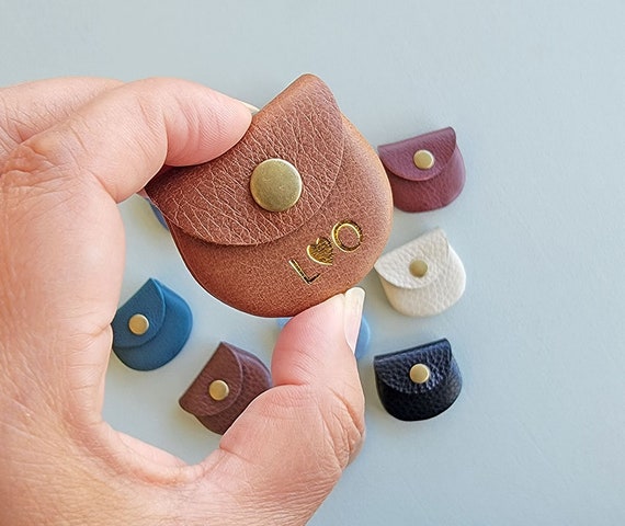 Small leather ring purse ring purse Leather Ring Holder Wedding Ring Case Holder Jewelry Ring Case Customized Ring Pouch Keeper Case Bag