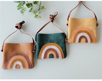Rainbow Purse | toddler purse | Little girl gift | Baby Purse |Toddler leather purse | Baby purse | Christmas gift | Rainbow toddler bag
