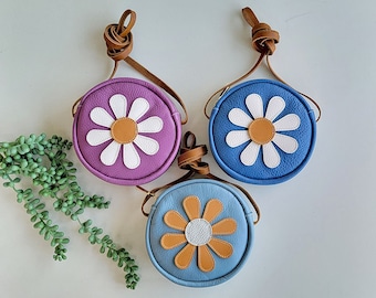 Daisy Leather Toddler Purses | Little girl Purse|  Toddler Gift | Little girl Gift | Baby girl | Leather purse for a toddler | Daisy Handbag