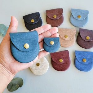 Porte-monnaie en cuir véritable | Pochette en cuir pour pièce de monnaie | Pochette pour écouteurs| Petit sac en cuir| Titulaire de la carte de crédit| Petit porte-monnaie en cuir | porte-monnaie