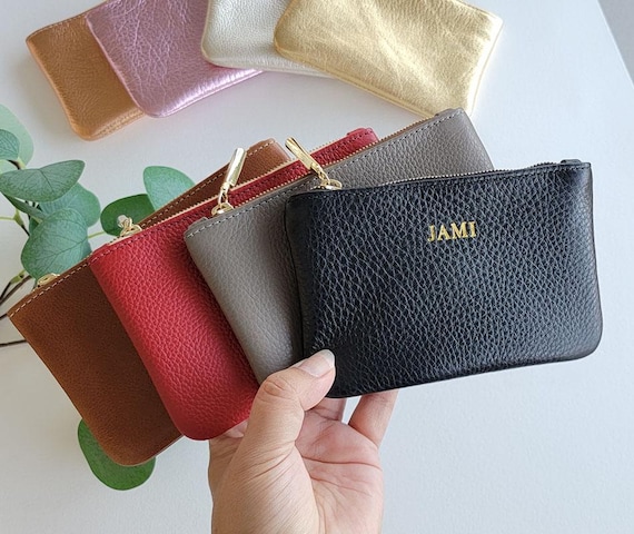 Porte-Monnaie Pochette En Cuir - Couleur Au Choix, Neuf Avec Étiquettes