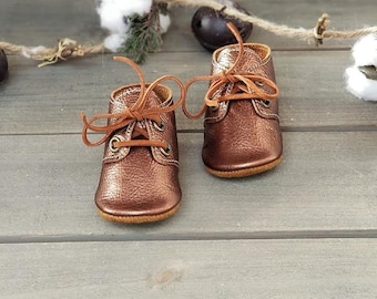 Antique Brown Lace up Oxford Style Moccasin | Etsy