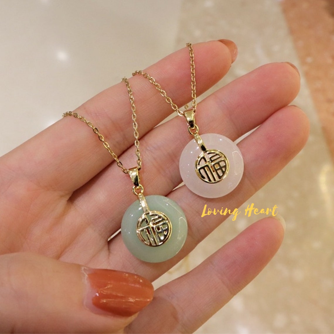 Real Jade Necklace Fortune Jade Necklace Sterling Silver Etsy UK