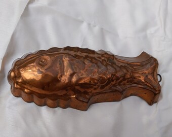 Vintage copper Portuguese fish mold