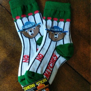 Vintage Smokey The Bear Socks image 1