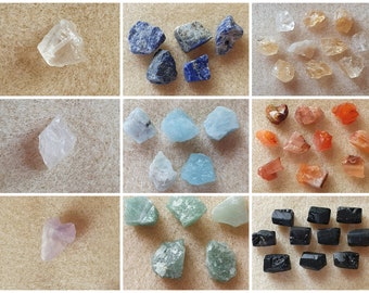 small raw crystals for jewelry making
