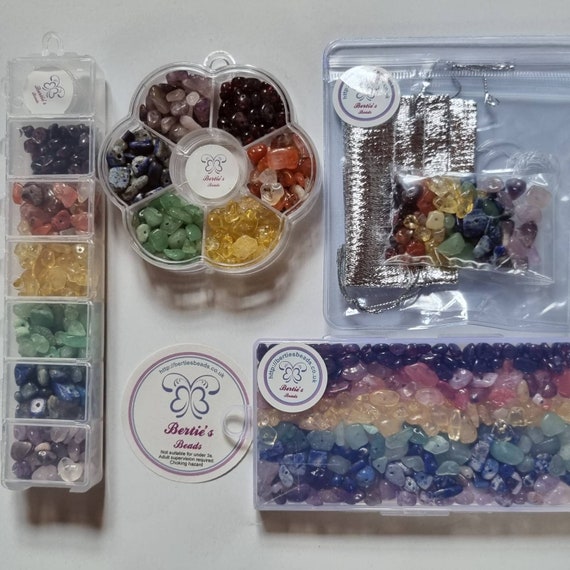 Crystal Bracelet Making Kits Includes Garnet Carnelian Citrine Aventurine  Lapis Lazuli Amethyst Chips Beads 