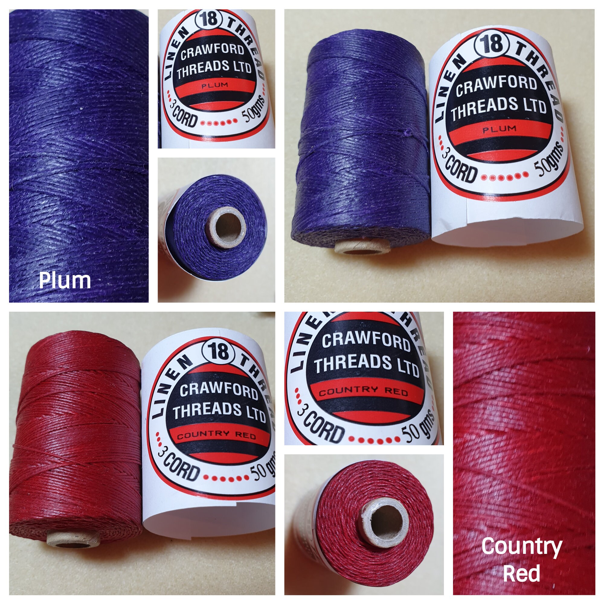 10m Crawford IRISH WAXED LINEN 3PLY Cord Thread Approx 0.4 Etsy UK