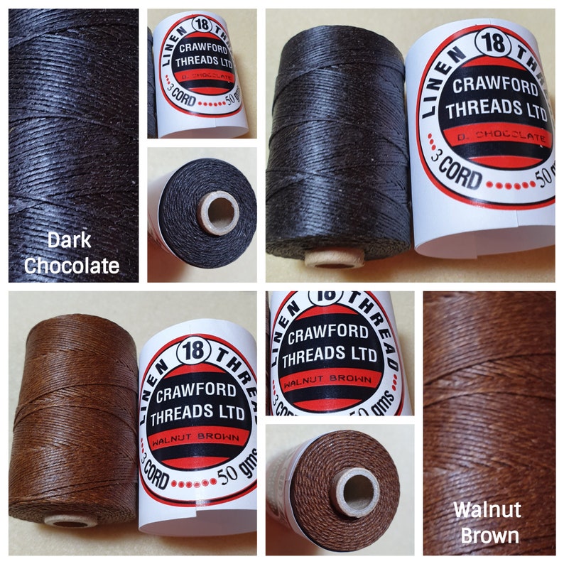 10m Crawford IRISH WAXED LINEN 3PLY Cord Thread Approx 0.4 Etsy