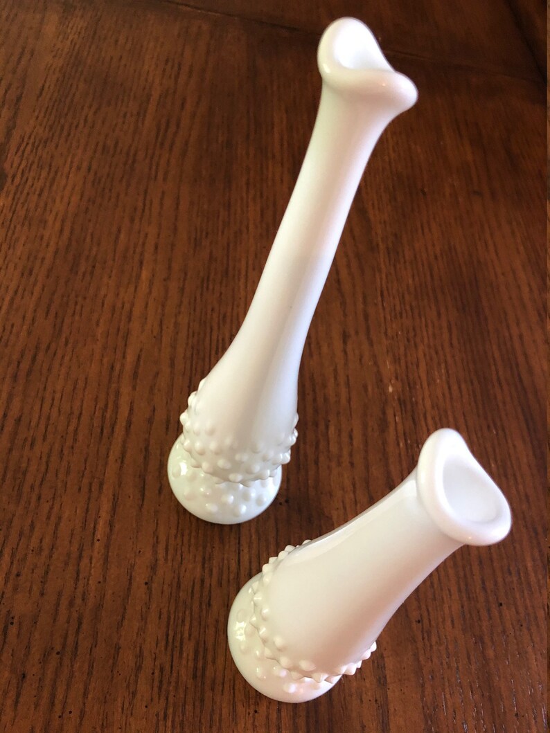 Fenton Hobnail Vase Vintage Fenton Hobnail Milk Glass Swung Etsy