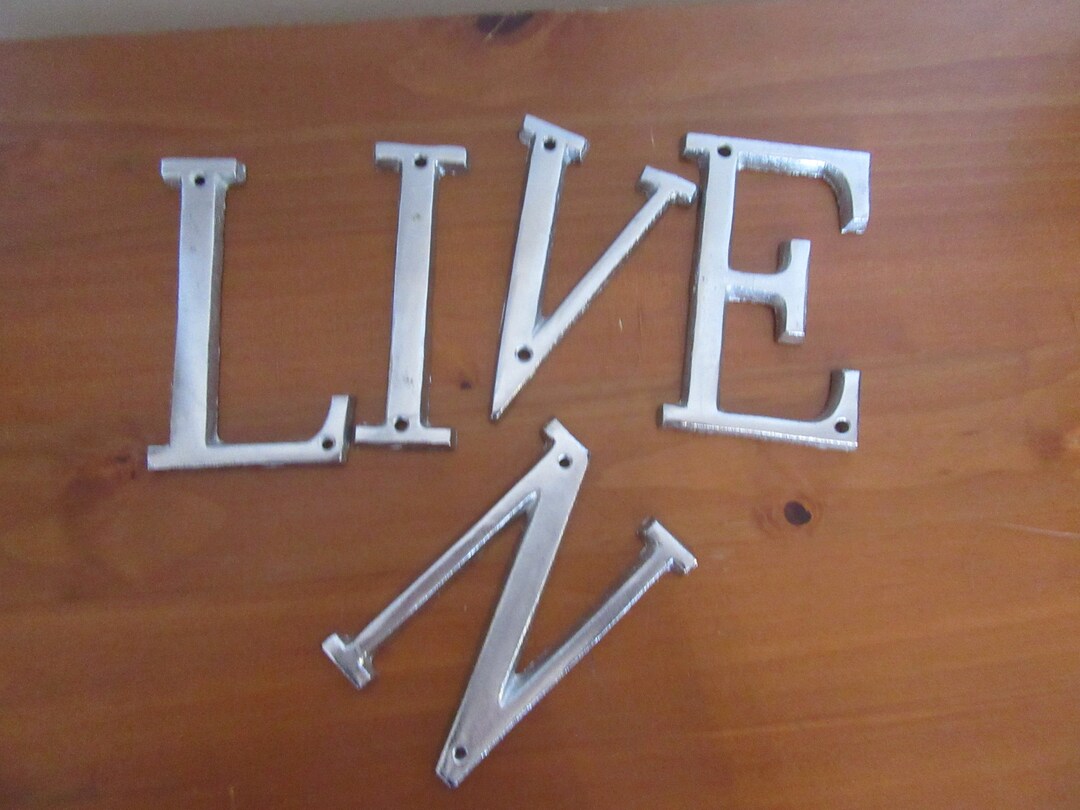 Vintage Chrome Alphabet Letters – 5 Inch Letters. Choose From L.I.V.E.N ...