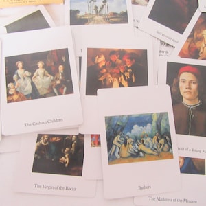 National Gallery Artists card game,complete with game rules. (Not normal playing cards.)