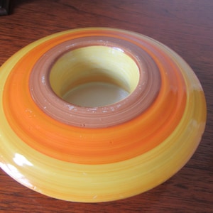 Art Deco Shelley England bukett. Handmålad Harmony Ware svampformad bukett/ljusstake.