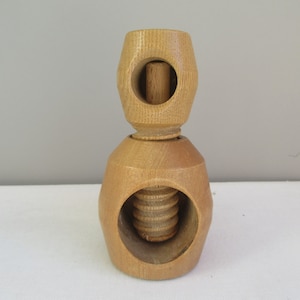 Vintage French Brevete S.D.G.D. light oak nutcracker,collectible nut cracker,home,bar,kitchen display,decoration.